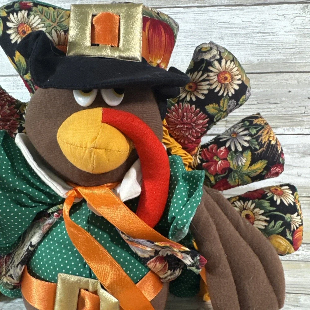 Tom Turkey Plush Quilted & Stuffed Decor Animal